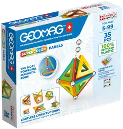 Geomag Supercolor Panels magneettinen rakennussarja 35 osaa - 1