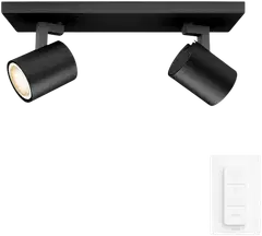 Philips Hue Runner -kohdevalaisin kahdella spotilla 4.2W 2200-6500K 400LM musta - 1