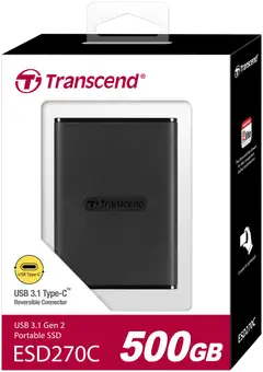 Transcend ulkoinen SSD-kiintolevy USB Type-C 500 GB ESD270C - 2