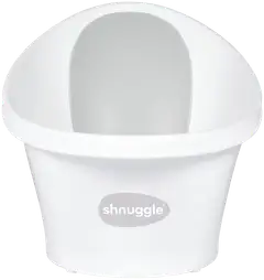 Shnuggle valkoinen/harmaa vauvan kylpyamme on suunniteltu tekemään kylpemisestä vähemmän stressaavaa vanhemmille ja hauskaa vauvalle. - 1