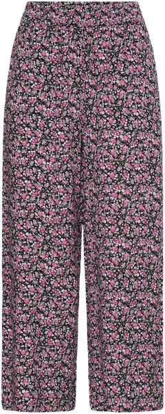 B.young naisten housut Bymmjoella crop - BLACK/PINK DITSY - 1