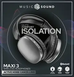 MusicSound langattomat vastamelukuulokkeet Maxi 3 musta - 2