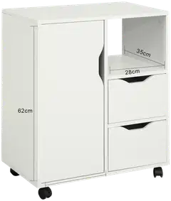 SoBuy säilytyskaappi valkoinen FBT105-W - 3