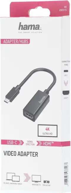 Hama Videoadapteri, USB-C uros - HDMI™ naaras, Ultra HD 4K - 2