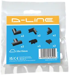 D-Line tarvikesetti, musta 20x10 - 3