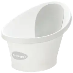 Shnuggle valkoinen/harmaa vauvan kylpyamme on suunniteltu tekemään kylpemisestä vähemmän stressaavaa vanhemmille ja hauskaa vauvalle. - 2