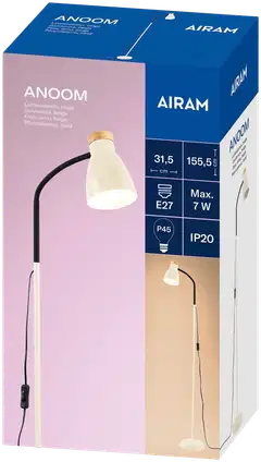 Airam Anoom lattiavalaisin E27 beige/puu - 2