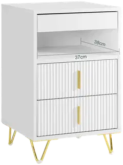 SoBuy yöpöytä valkoinen FBT168-W - 3