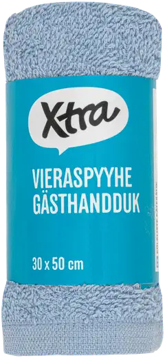 Xtra vieraspyyhe Anna 30x50 cm vaaleansininen - 2