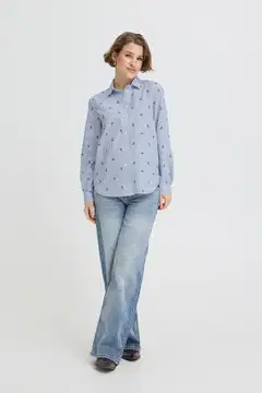 B.young naisten kauluspaita Byfenix - DELLA ROBBIA BLUE STRIPE - 3