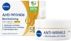 NIVEA 50ml Anti-Wrinkle + Revitalizing Day Care 55+ -päivävoide - 3