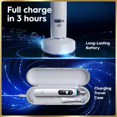 Oral-B iO9 White Alabaster sähköhammasharja + lataava matkakotelo + hammasharjateline + lisävaihtoharja - 13