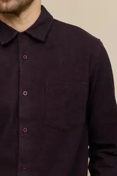 Finlayson miesten flanellipaita twill - Wine - 5