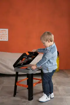 Smoby Black+Decker Bricolo Smart, koottava työkalupenkki leikkeihin - 8