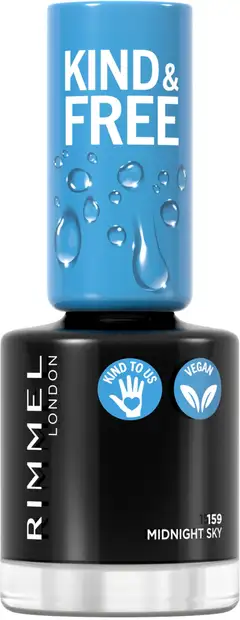 Rimmel Kind & Free Clean Nail Polish 8ml, 159 Midnight Sky kynsilakka - 11
