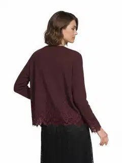 London Fog naisten juhlaneule 213L264030 - wine red - 3
