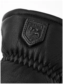 Hestra Leather Box Mitt unisex nahkarukkaset - BLACK - 4