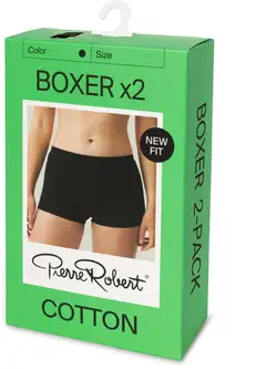 Pierre Robert naisten boxer alushousut 2-pack HU72 - Black,Black - 3