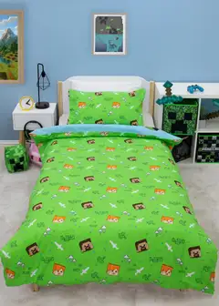 Lasten pussilakanasetti Minecraft 150x210 + 50x60 cm - 5