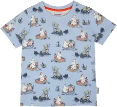 Muumi lasten t-paita Veneilijät 592040 - Vaaleansininen - 1