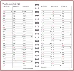 Ajasto taskukalenteri Agenda, ruusukulta - 3