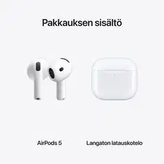 Apple langattomat vastamelunappikuulokkeet + langaton latauskotelo AirPods 5, MKFT4DN/A - 5