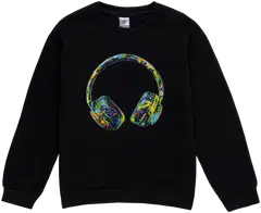 House lasten collegepusero, jossa harjattu sisäpinta 23PH292608 - Black - 1