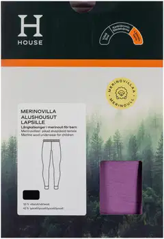 House lasten aluskerraston housut merinovilla-lyocellsekoitetta 230H332696 - 16-3110tcx smoky grape - 3