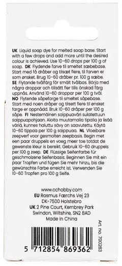 Creativ Company saippuaväri, punainen, koralli, 10 ml - 3