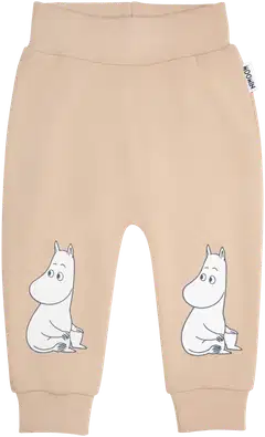 Muumi vauvojen collegehousut 592615 - beige - 1