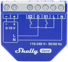 Shelly Dimmer 0/1-10V PM Gen4 - WiFi- ja Zigbee 0-10 V -ohjain - 1