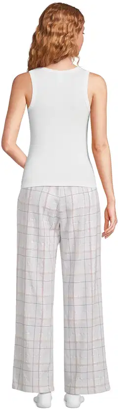 Actuelle naisten flanelliyöhousut 212A382609 - Beige check - 3