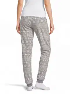 Actuelle naisten fleecehousut 212A382634 - Grey AOP - 3