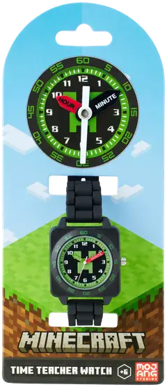 Accutime lasten opetus/ensikello  Minecraft musta - 3