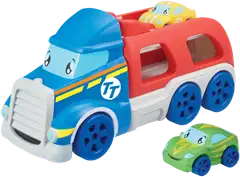 Tiny Teamsterz lelu Transporter ja kaksi pikkuautoa - 1