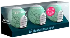 Satisfyer Masturbator Riffle Egg 3 kpl - 1