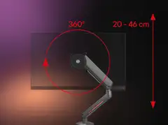 One For All DM8110 RGB Monitorivarsi, musta - 7