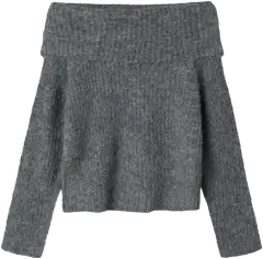 LMTD lasten neule - dark grey melange - 1
