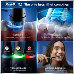 Oral-B iO 6 -sähköhammasharja, Giftset, Musta, 4 vaihtoharjaa, Matkakotelo - 2