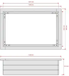 Miljöörakennus kasvatuskehä ruskea 120 x 80 x 33 cm - 2
