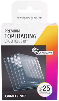 Gamegenic Premium Toploading Exoshields -korttisuojat, 25 kpl - 2
