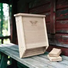 WildYard Big Bat Box lepakkopönttö, 2 kammiota, setripuu, luonnonvärinen - 6