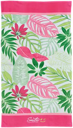 Sorbetto rantapyyhe Terenzia 90x170 cm vihreä/pinkki - 1