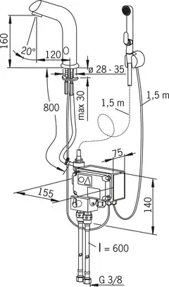 Oras Electra 6105Z BT pesuallashana bidetta - 3