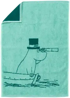 Moomin Arabia Muumikäsipyyhe 50x70  Muumipappa sin.vih.GOTS - 1