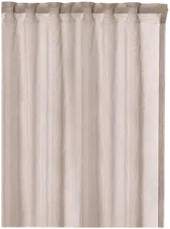 Hasta Saga XL valoa suodattava pellavasekoiteverho, beige - 1