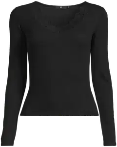House naisten ribbitrikoopaita Lily Lace - Black - 2