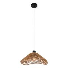 EGLO riippuvalaisin Naturlavister, E27, musta/ruskea - 1