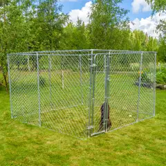 Trekker koira-aitaus 3x1,5 m harmaa - 4