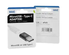 Wave Adapteri, MicroUSB to USB Type-C, Musta - 1